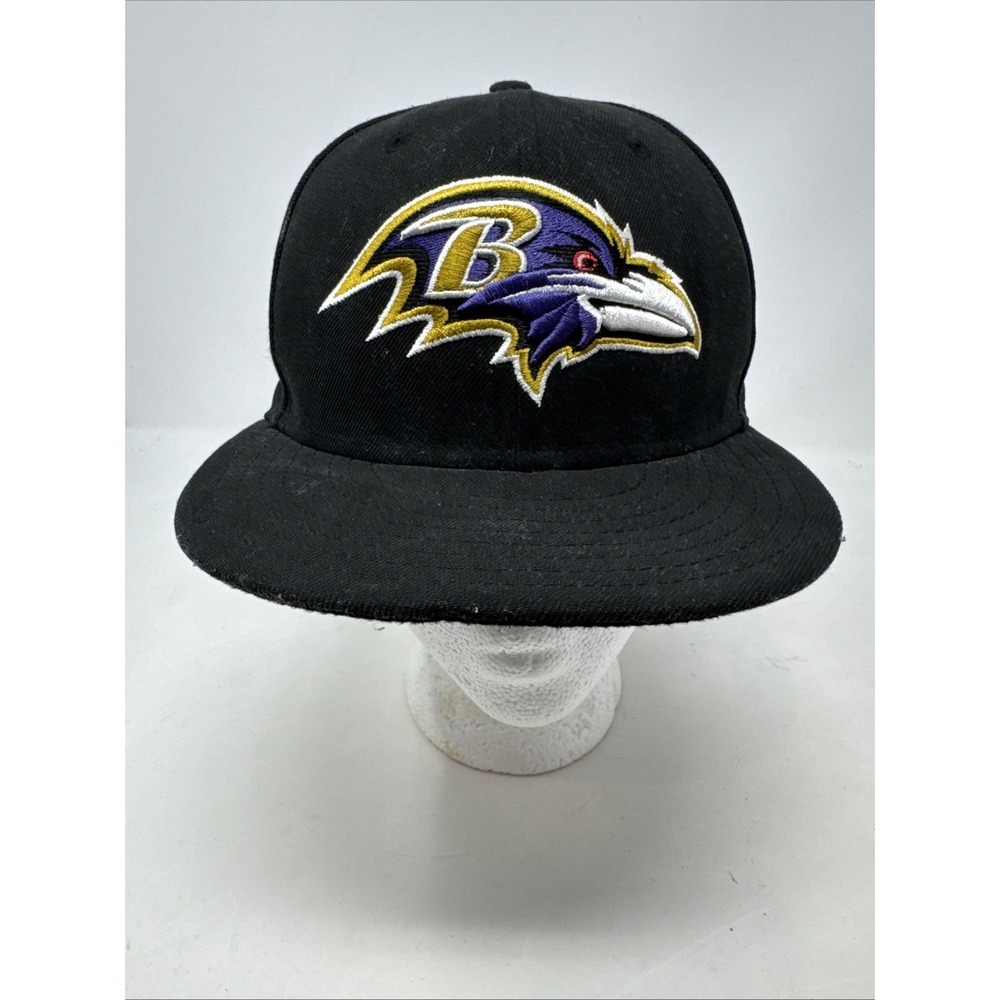 Baltimore Ravens New Era 59Fifty Fitted Hat/Cap Black Size 7 NFL Football
